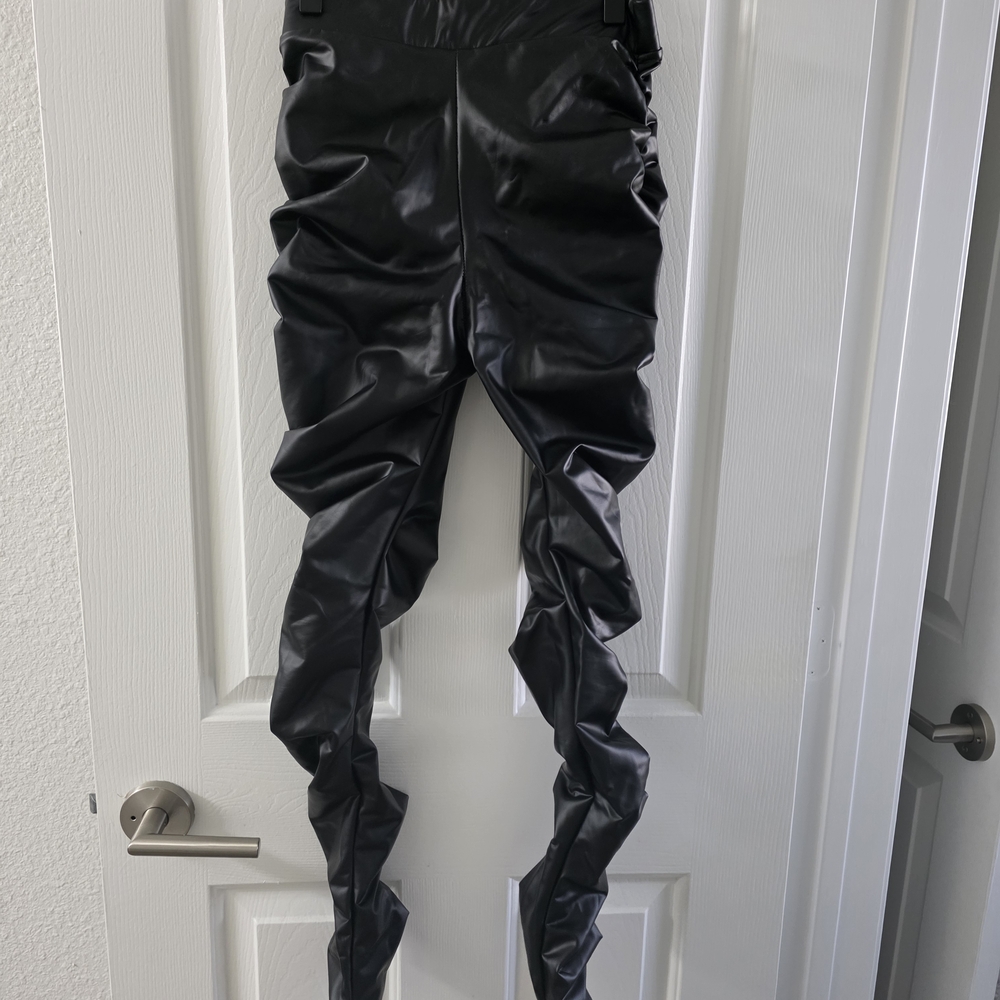 Windsor Black Faux Leather Pants - Picture 4 of 8